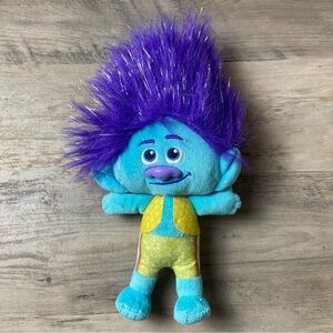 DREAMWORKS TROLLS Branch Troll Doll Plush Soft‎ Stuffed Toy, 11”, Purple, Blue